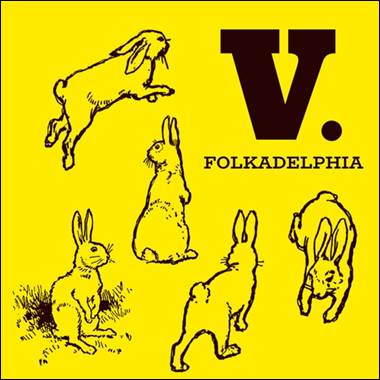 A group of rabbits on a yellow background

Description automatically generated