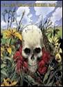 A skull in a field of flowers

Description automatically generated