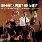 The image depicts a vibrant and energetic party scene featuring the Marty Holmes Octet, with musicians playing instruments and a festive atmosphere.

AI-generated content may be incorrect.